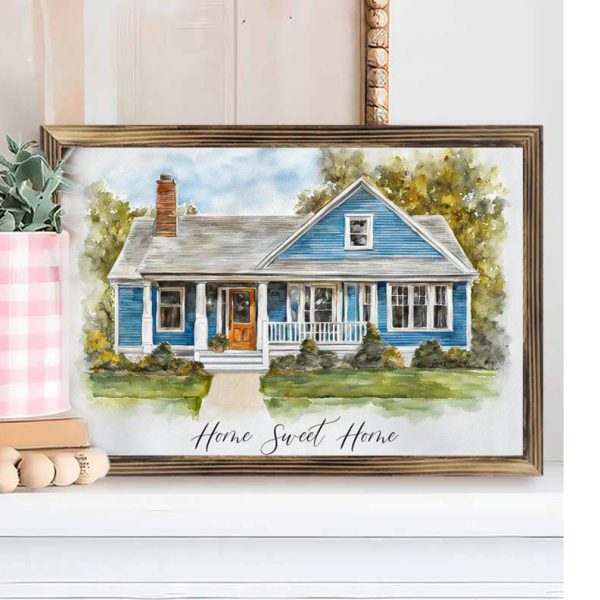 AI square wooden frame ornaments20X30CM - 图片 5