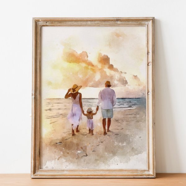 AI square wooden frame ornaments20X30CM - 图片 10