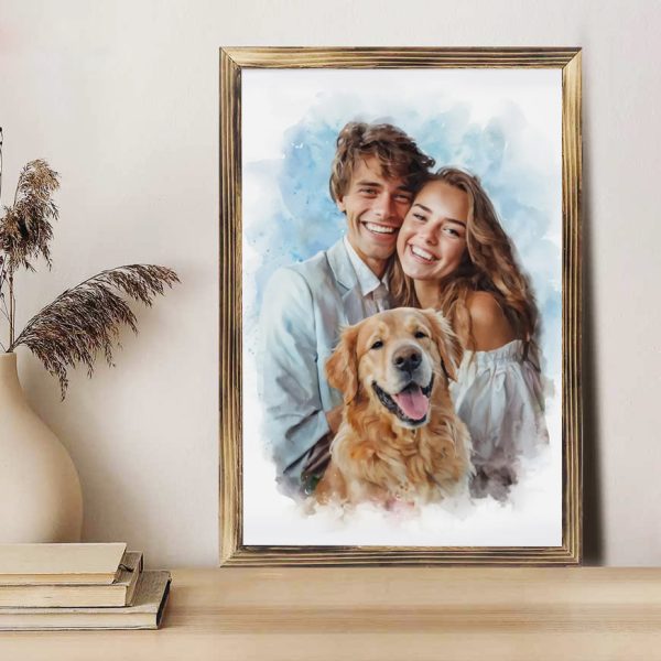 AI square wooden frame ornaments20X30CM - 图片 9
