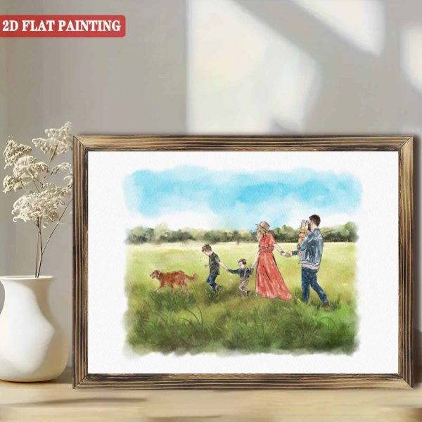 AI Square Wooden Frame Ornaments30X40CM - 图片 10