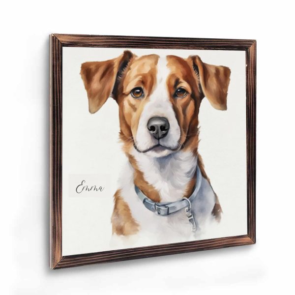 AI square wooden frame ornaments20X20CM - 图片 8