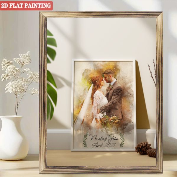 AI Square Wooden Frame Ornaments30X40CM - 图片 6