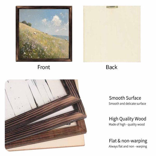 AI square wooden frame ornaments20X20CM - 图片 11