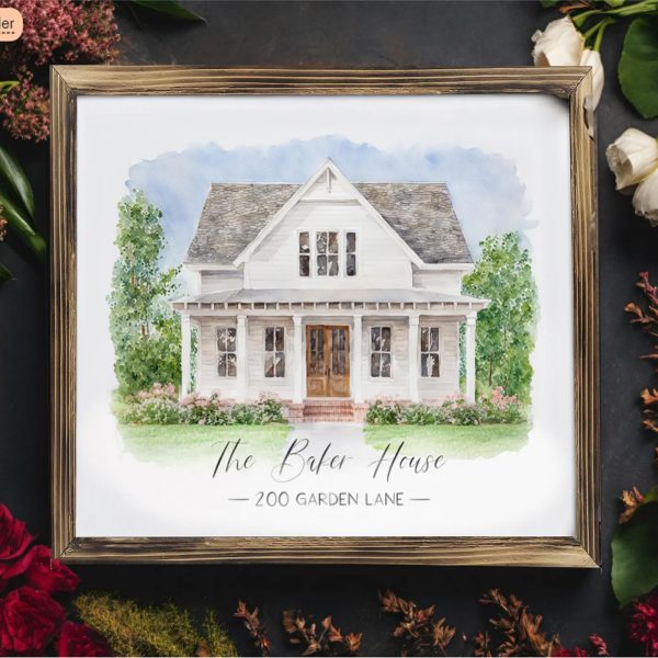 AI Square Wooden Frame Ornaments30X40CM - 图片 5