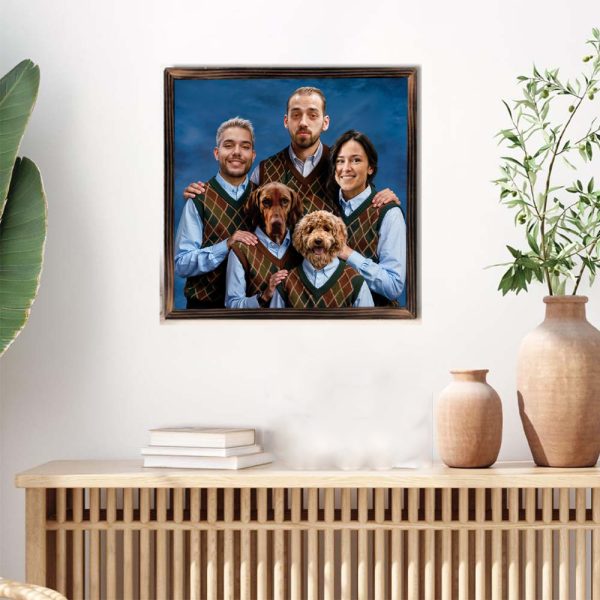AI square wooden frame ornaments20X20CM - 图片 12