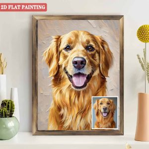 AI Square Wooden Frame Ornaments30X40CM
