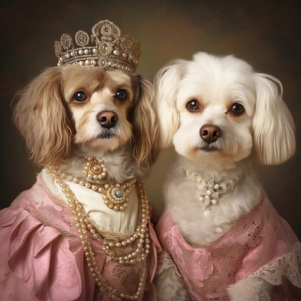 Custom Royal Pet Portrait, Two Dog Portrait, Renaissance Dog Painting, Royal Dog Portrait, Gift for Pets, Wall Art - 图片 17