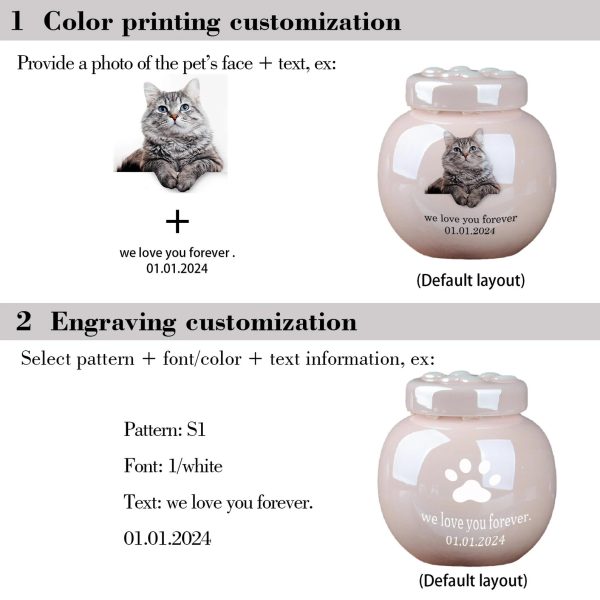 Best-selling claw print animal hair urn small pet urn urn urn - 图片 7