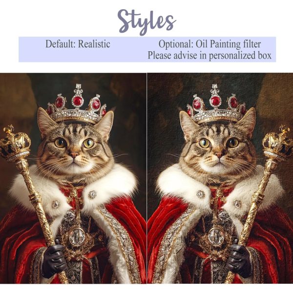Custom Royal Pet Portrait, Two Dog Portrait, Renaissance Dog Painting, Royal Dog Portrait, Gift for Pets, Wall Art - 图片 20