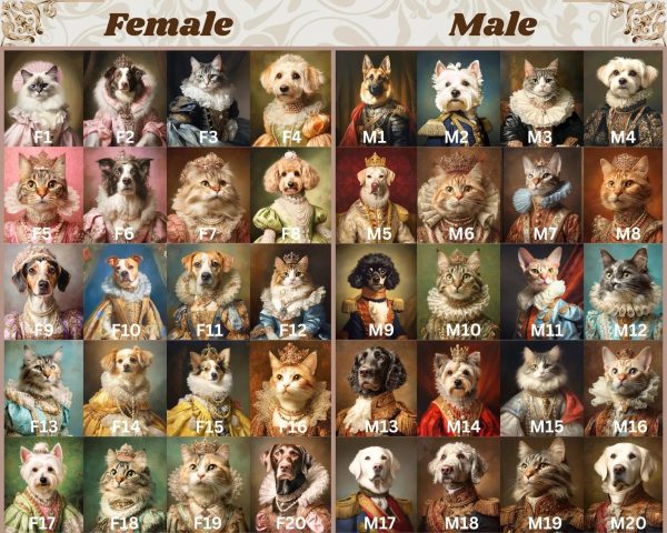 Custom Royal Pet Portrait, Two Dog Portrait, Renaissance Dog Painting, Royal Dog Portrait, Gift for Pets, Wall Art - 图片 21