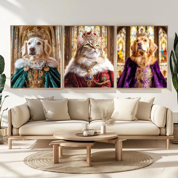 Custom Royal Pet Portrait, Two Dog Portrait, Renaissance Dog Painting, Royal Dog Portrait, Gift for Pets, Wall Art - 图片 24