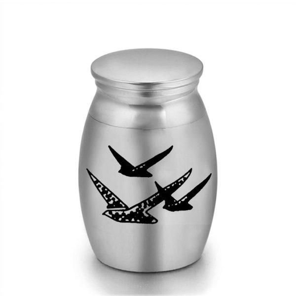 Best-selling stainless steel claw print animal hair urn small pet sealed urn urn urn with lid - 图片 8