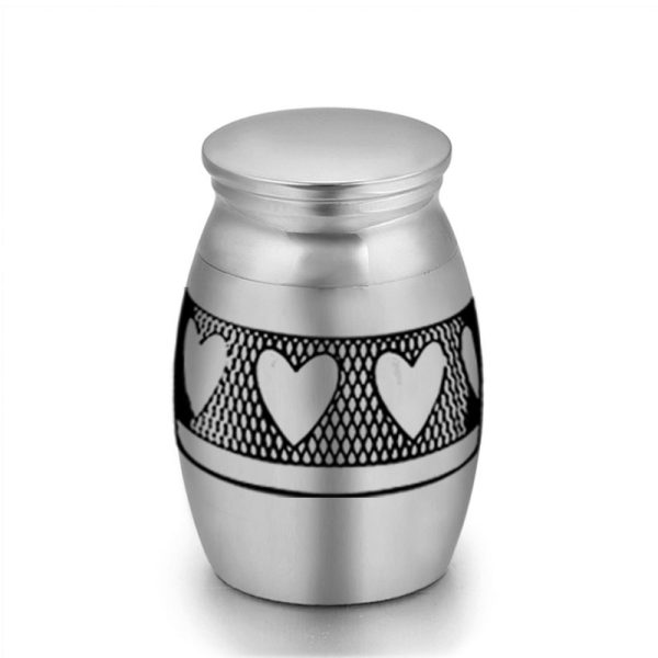 Best-selling stainless steel claw print animal hair urn small pet sealed urn urn urn with lid - 图片 7